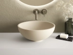 Vasque lavabo, à poser, Finition blanc ou de couleurs, forme ronde offre un espace généreux, Matière Résine Solid-Surface, Taille Ø42 x 16 cm - LIVRAISON OFFERTE
